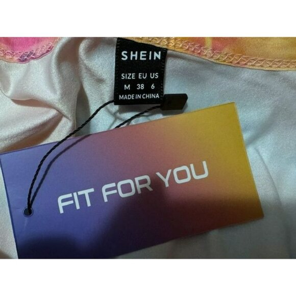 Shein SXY Tie Dye Bodycon Tank Dress Sz M Multicolor Stretch Knee Length NEW - Picture 4 of 4